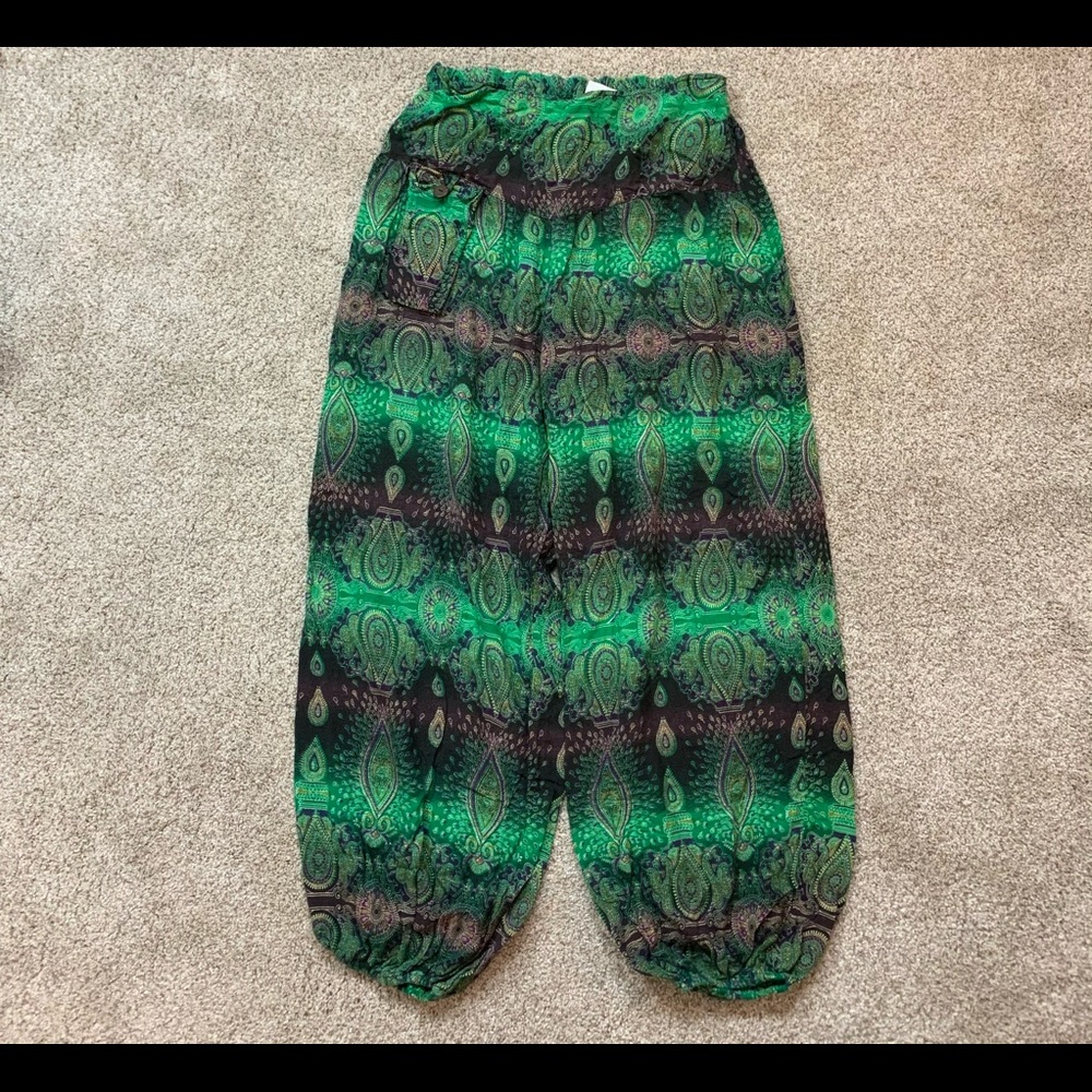 BOHO Colorful RAYON Hippie FESTIVAL Balloon PANTS